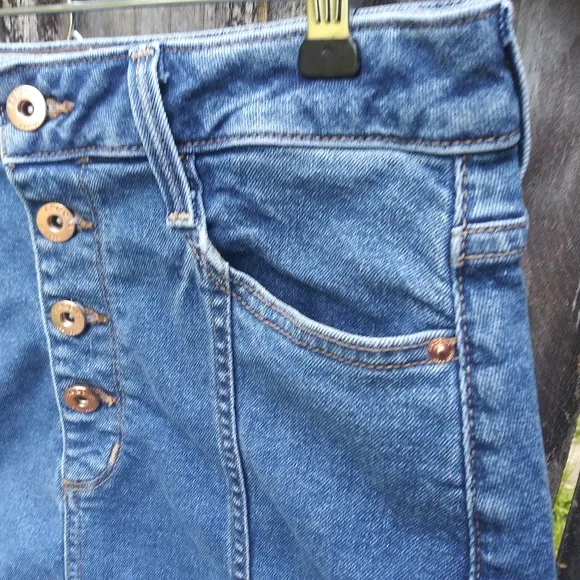 ❤ Arizona Jeans Cut off Frayed Hem Vintage Y2K Denim Skirt Size 7
