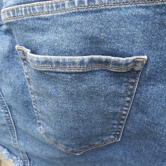 ❤ Arizona Jeans Cut off Frayed Hem Vintage Y2K Denim Skirt Size 7
