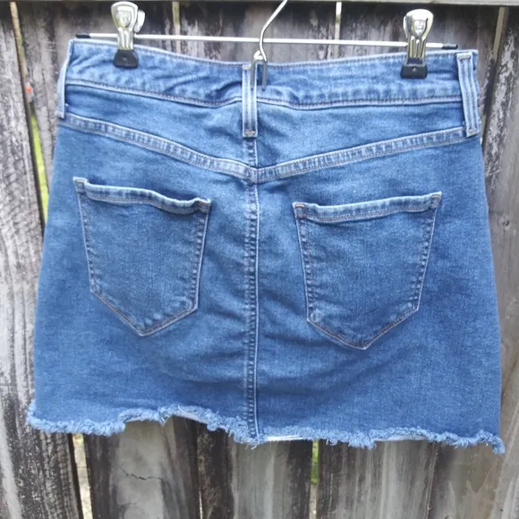 ❤ Arizona Jeans Cut off Frayed Hem Vintage Y2K Denim Skirt Size 7