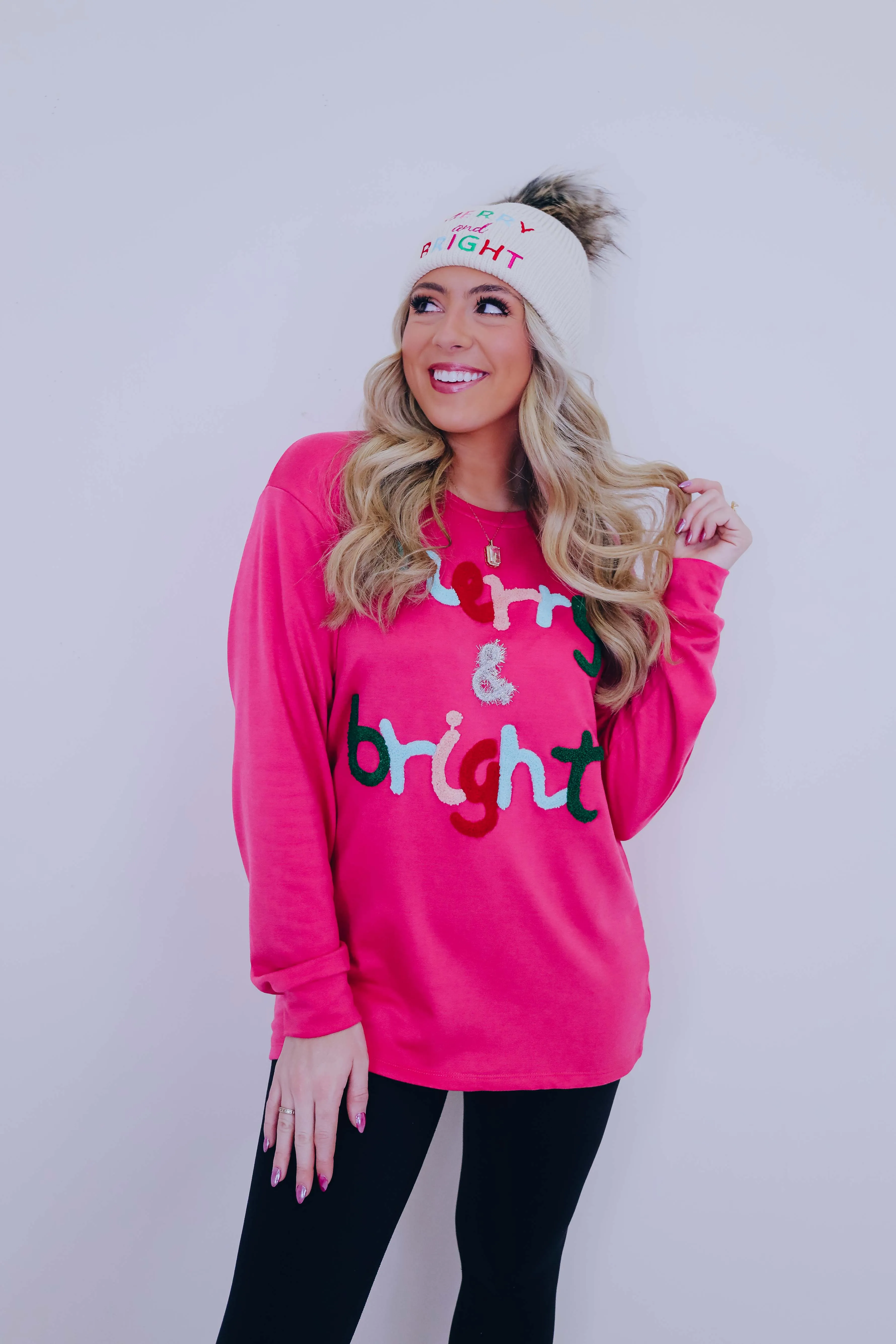 *** "Merry & Bright" Chenille Patch Top SAMPLE