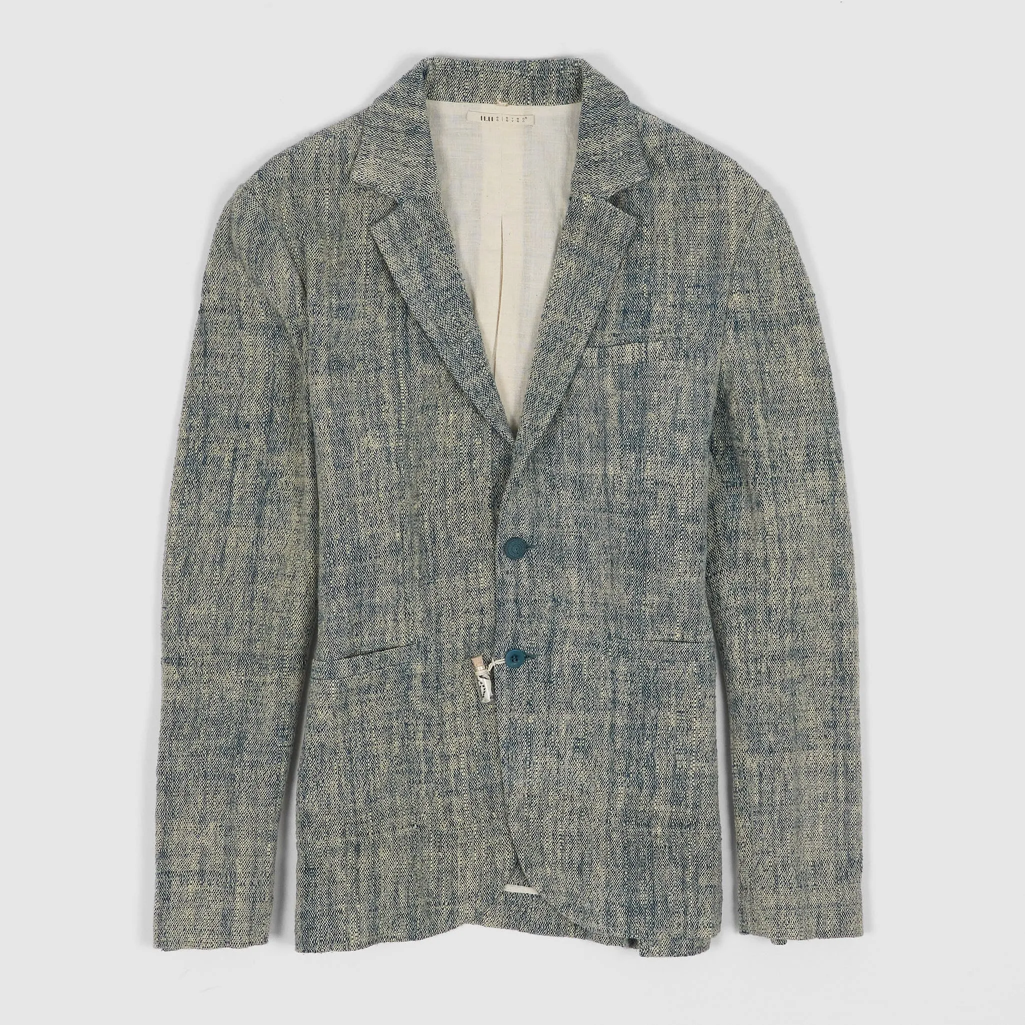 11.11 / eleven eleven Handwoven Indigo Dyed Blazer