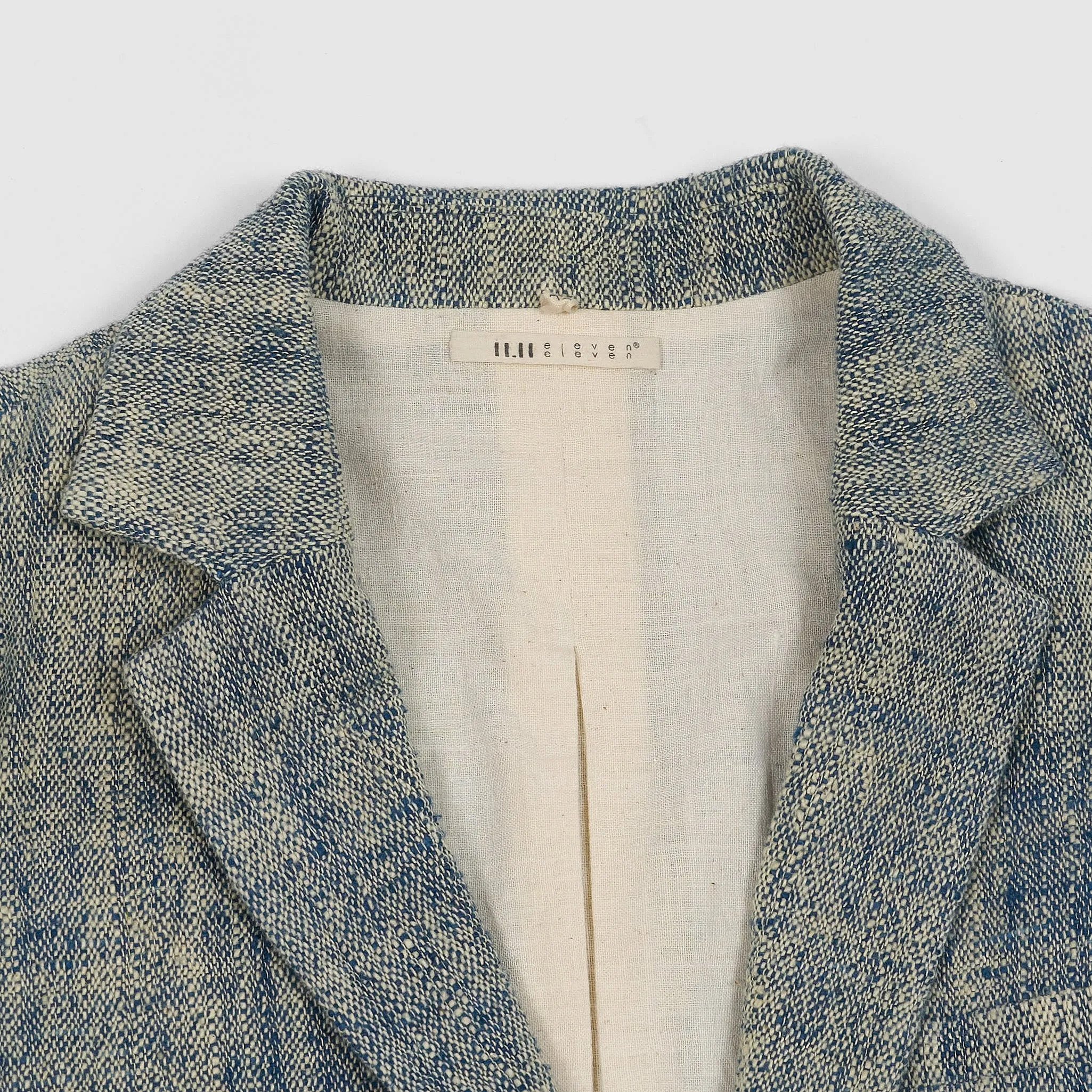 11.11 / eleven eleven Handwoven Indigo Dyed Blazer