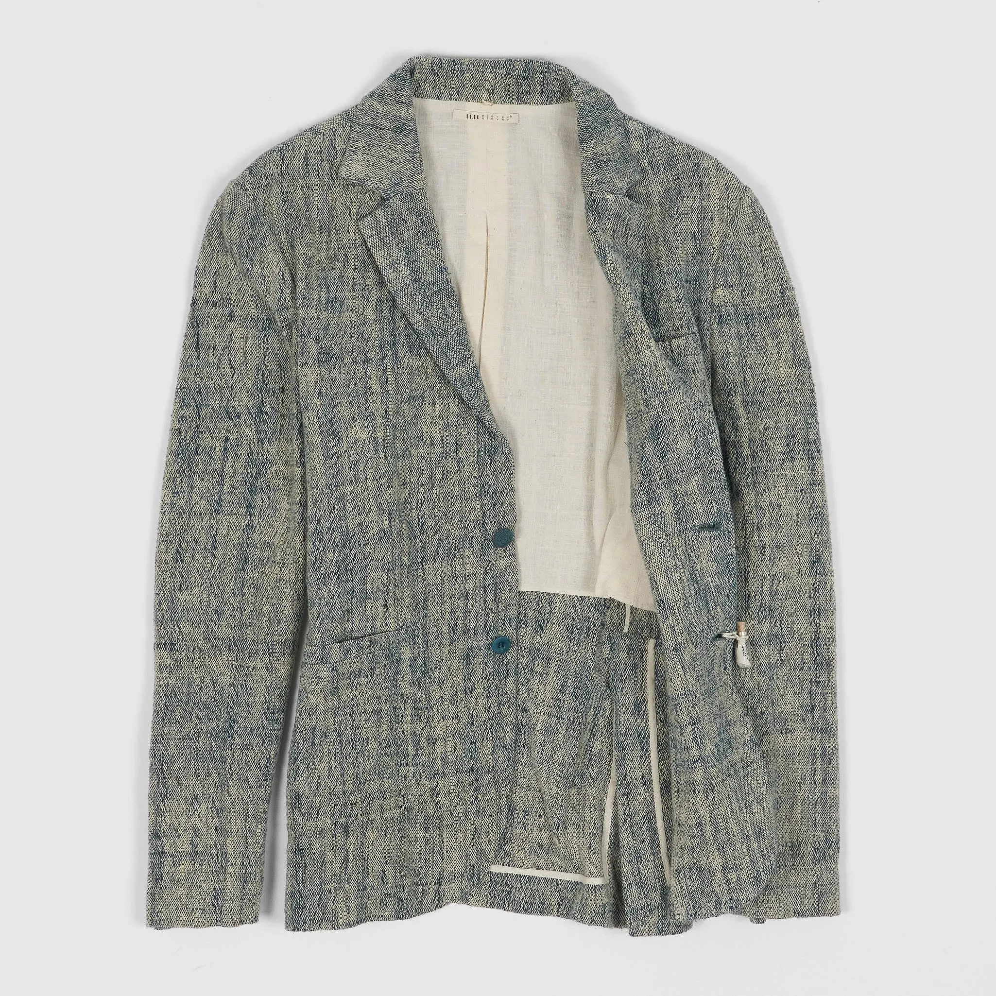 11.11 / eleven eleven Handwoven Indigo Dyed Blazer