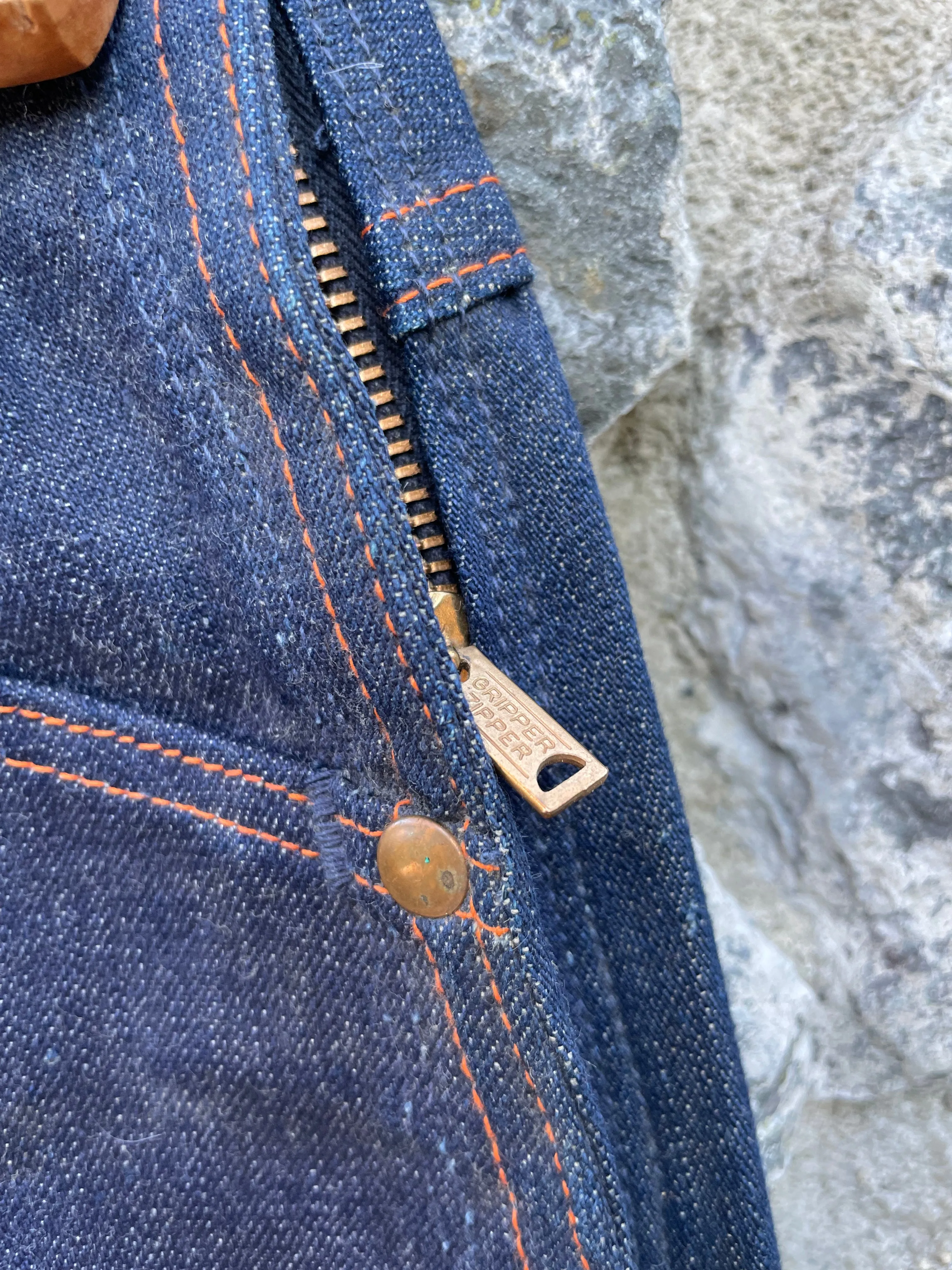 1950s Deadstock Blue Bell Side Zip Jeans