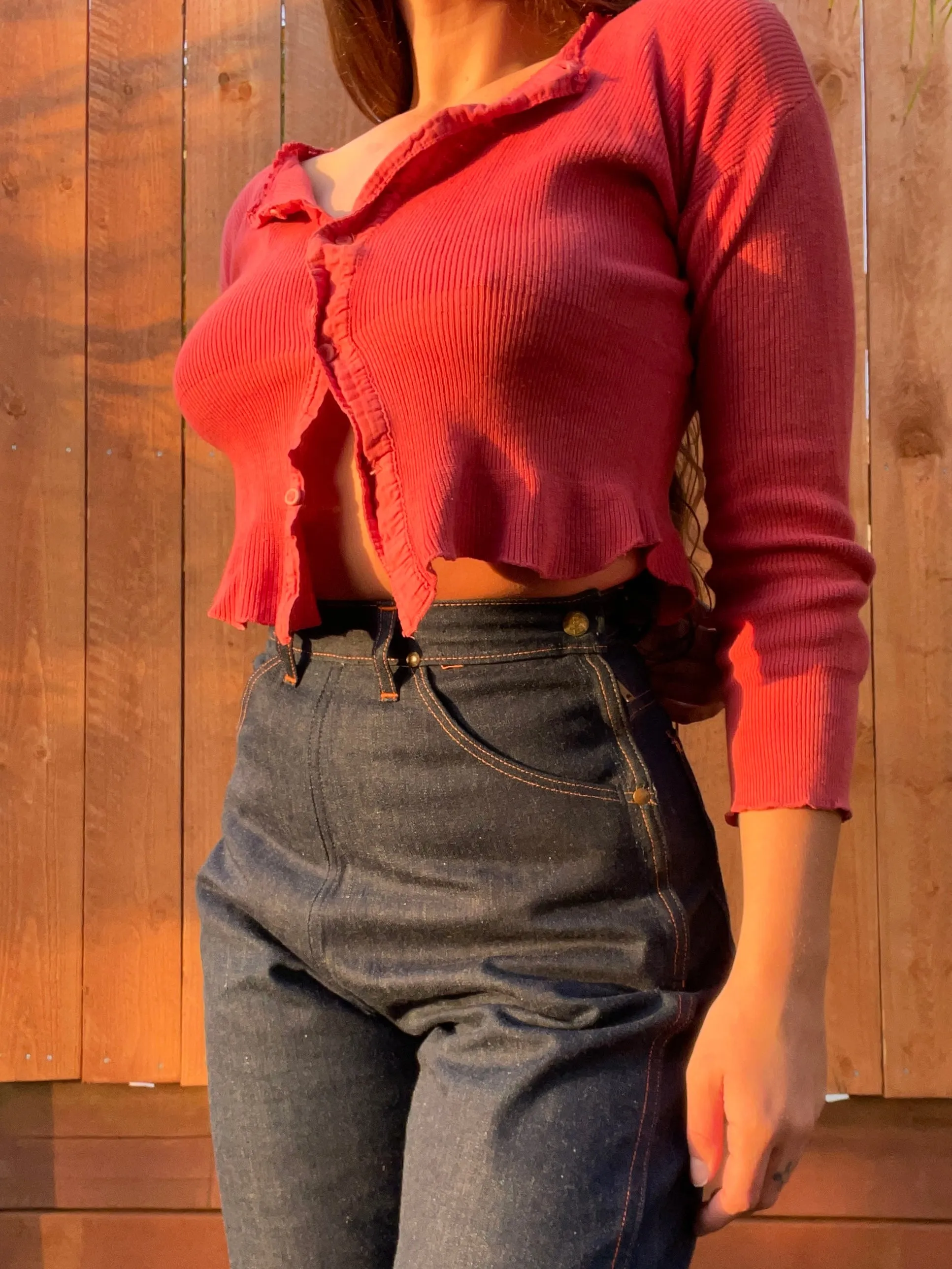 1950s Deadstock Blue Bell Side Zip Jeans