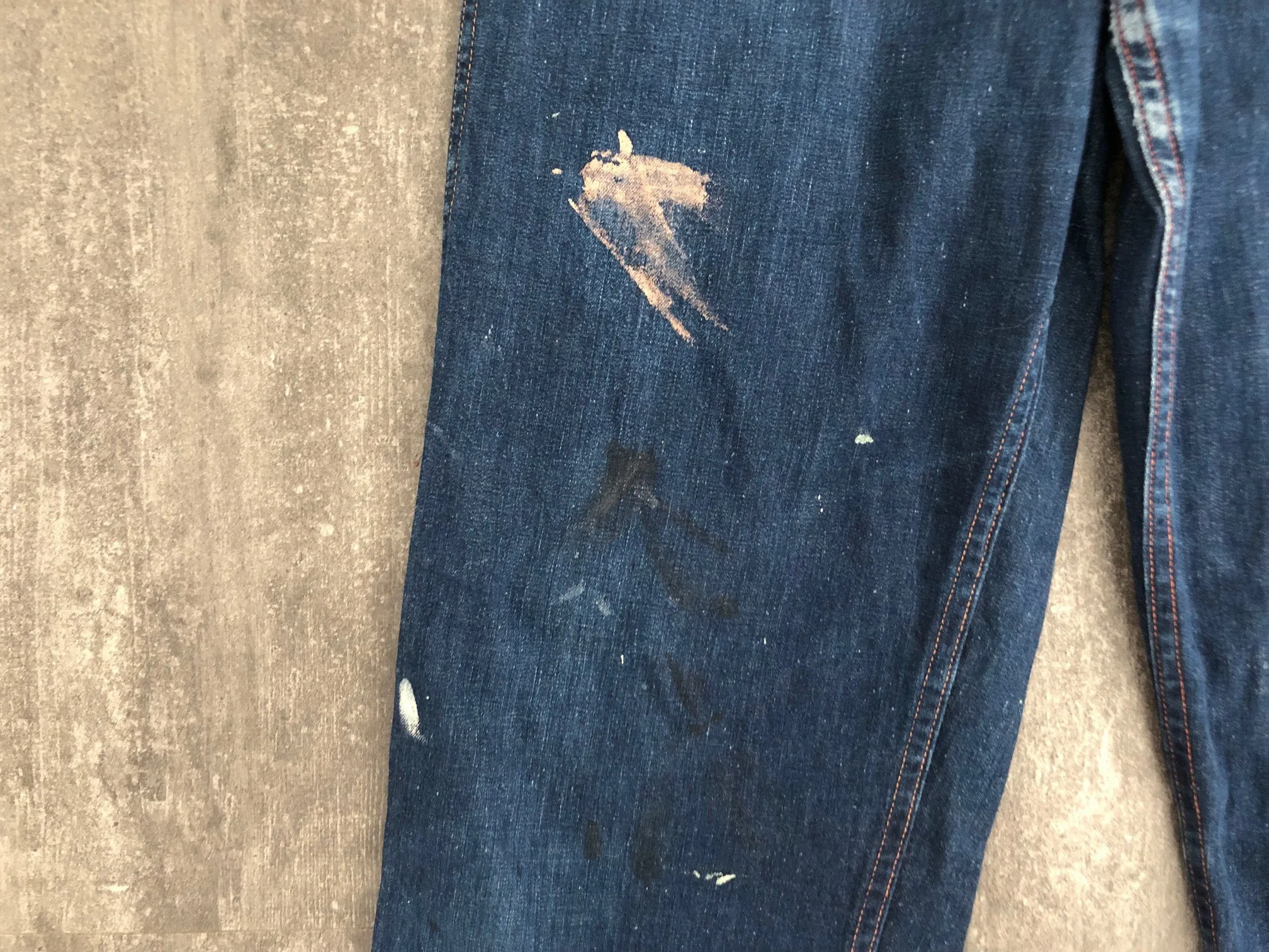 1950s Ranchcraft denim jeans . side zip jeans . 26 waist