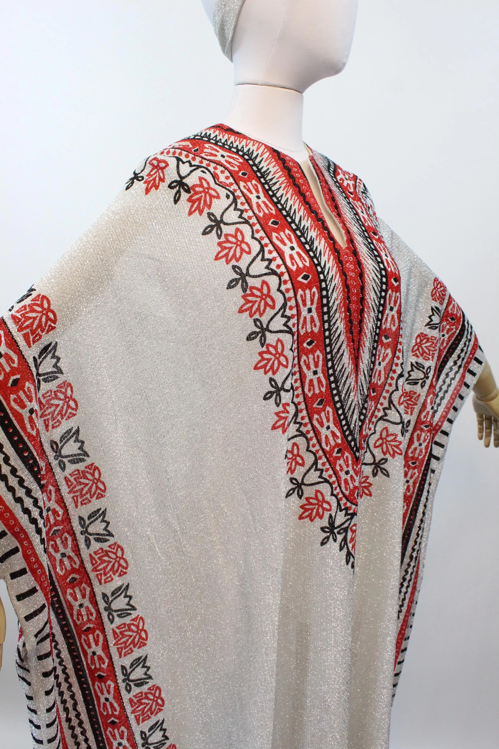 1970s EGYPTIAN CAFTAN metallic dress all sizes | new fall winter