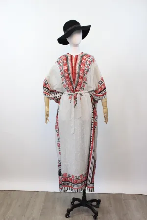 1970s EGYPTIAN CAFTAN metallic dress all sizes | new fall winter