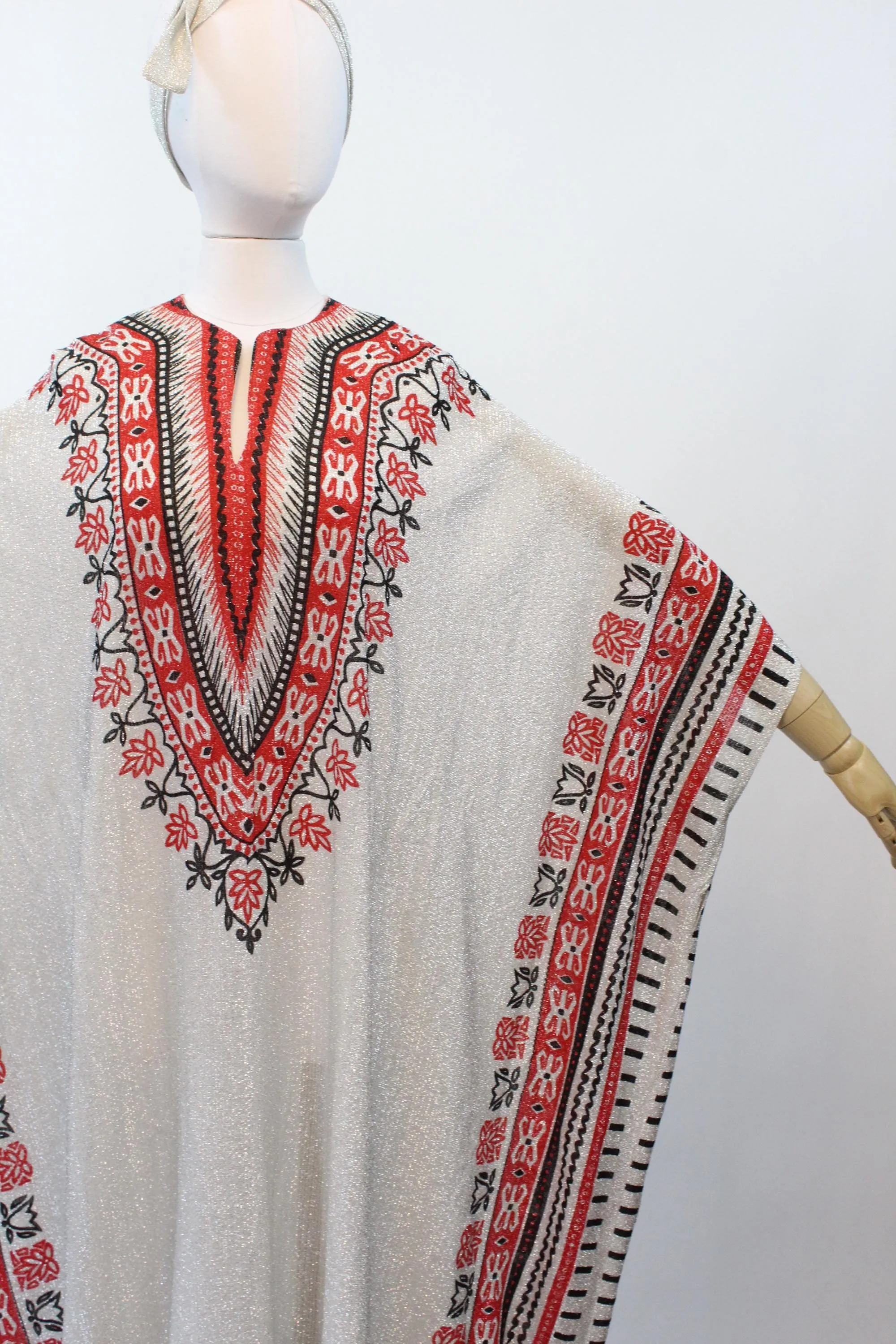 1970s EGYPTIAN CAFTAN metallic dress all sizes | new fall winter
