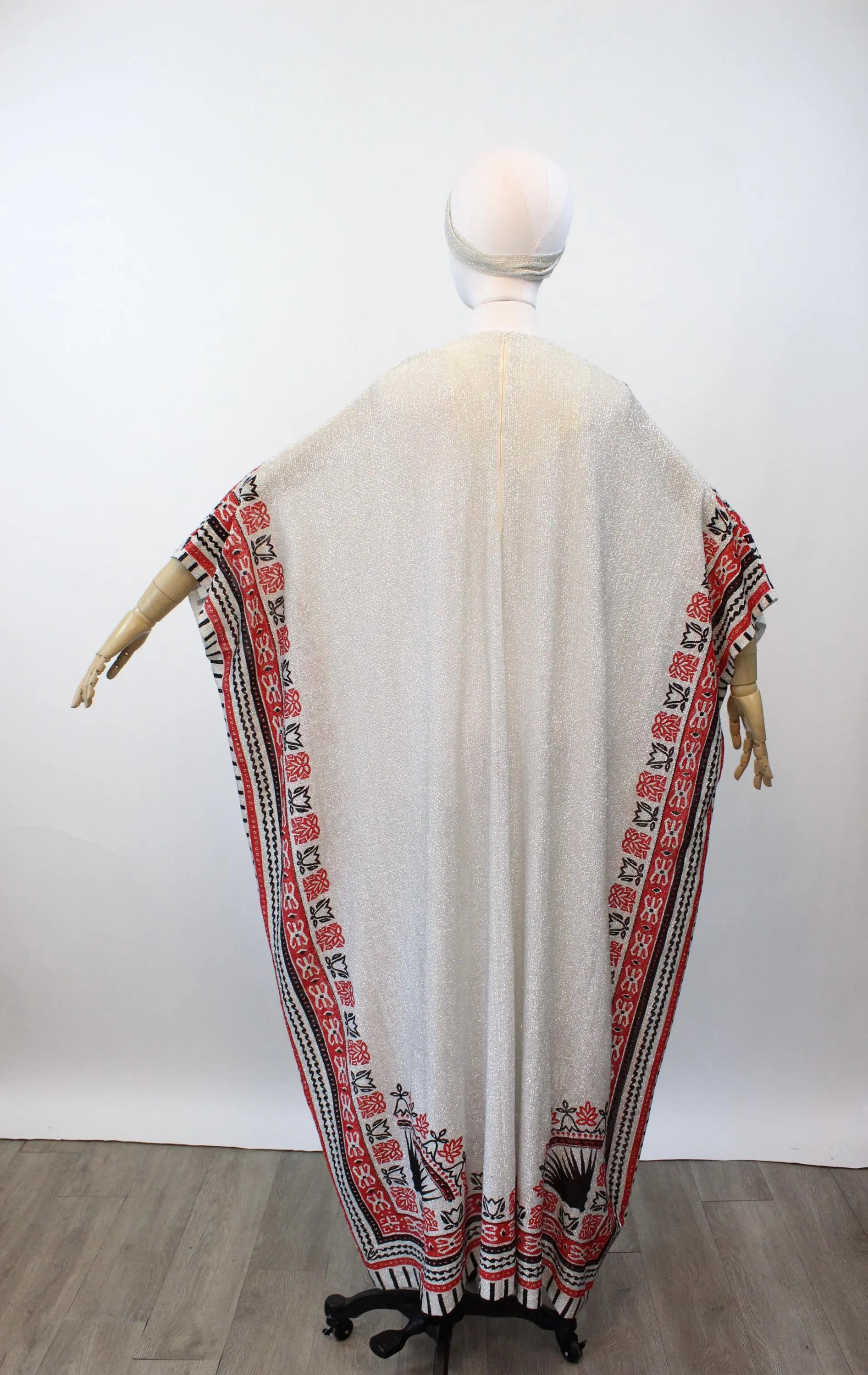 1970s EGYPTIAN CAFTAN metallic dress all sizes | new fall winter