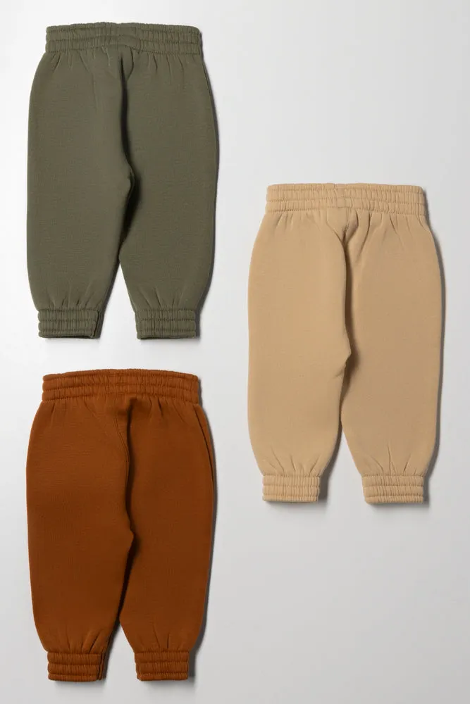 3 Pack Trackpants Natural & Green
