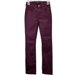 7 For All Mankind Jen7 Slim Straight Jeans size 0 Plum Burgundy Wine NWOT