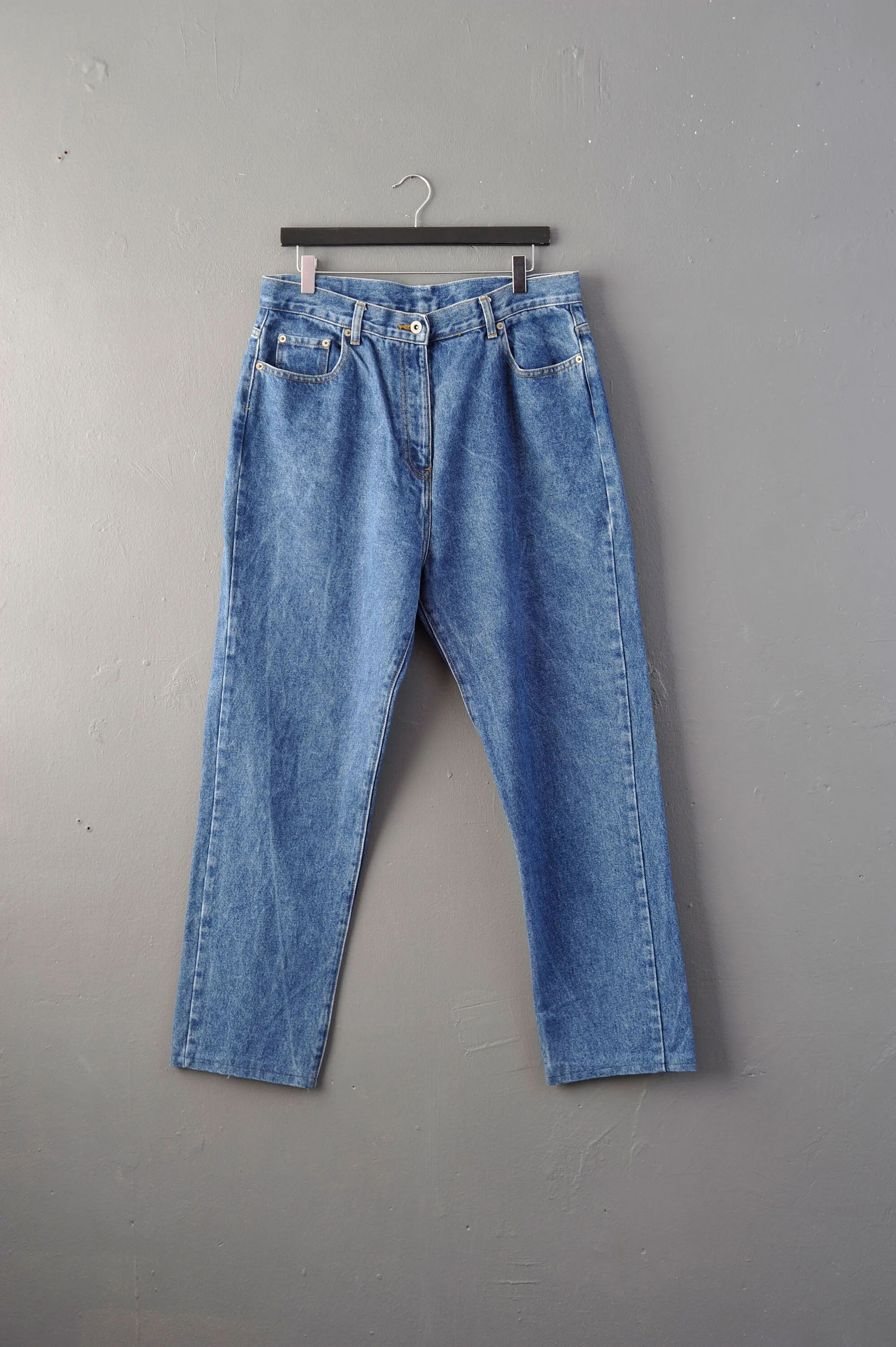 80s Stonewash High Waist Mum Jeans, Curvy Vintage Denim, Plus Size XL