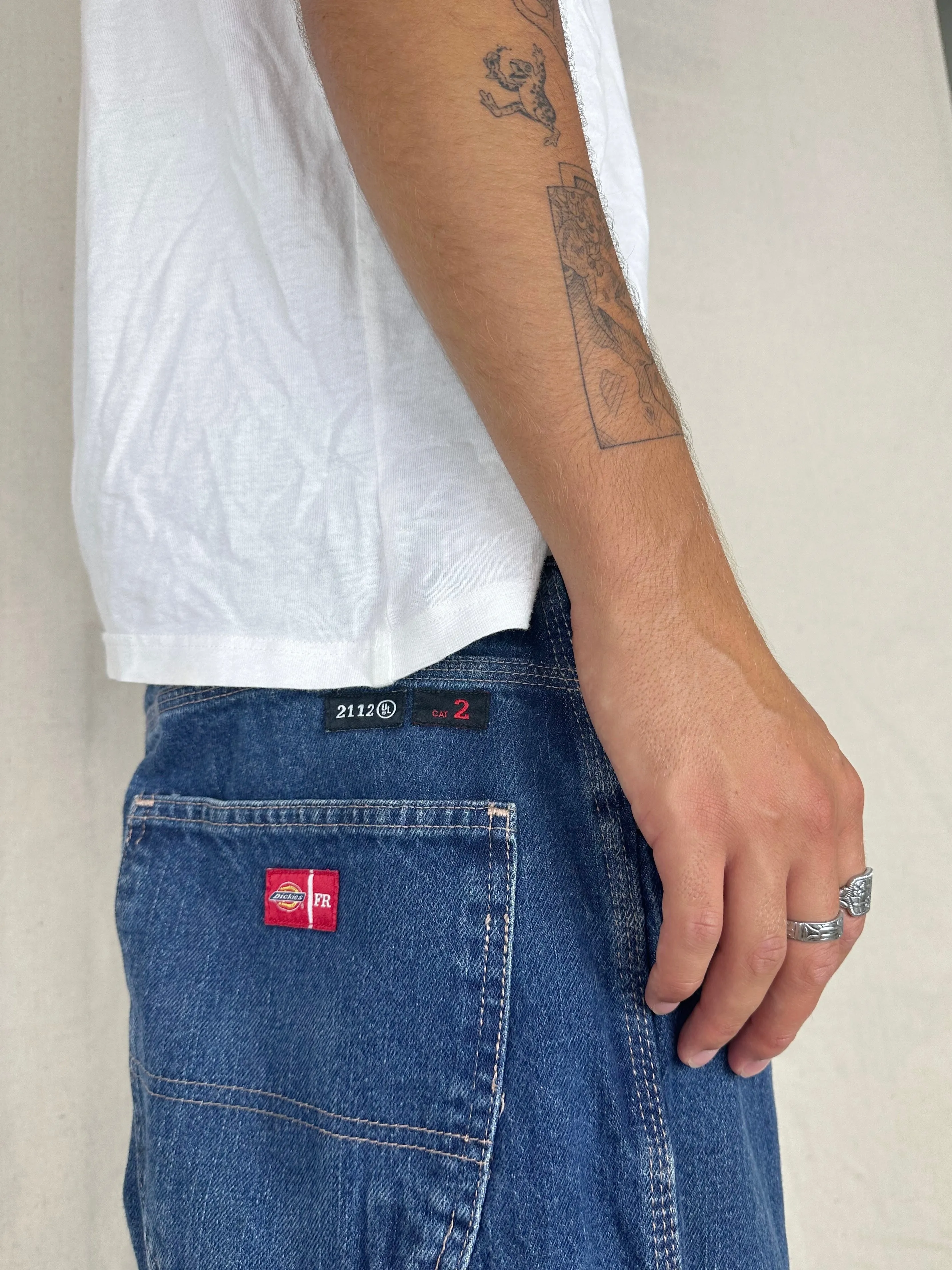 90's Dickies Heavy Duty Vintage Carpenter Jeans Size 37x34