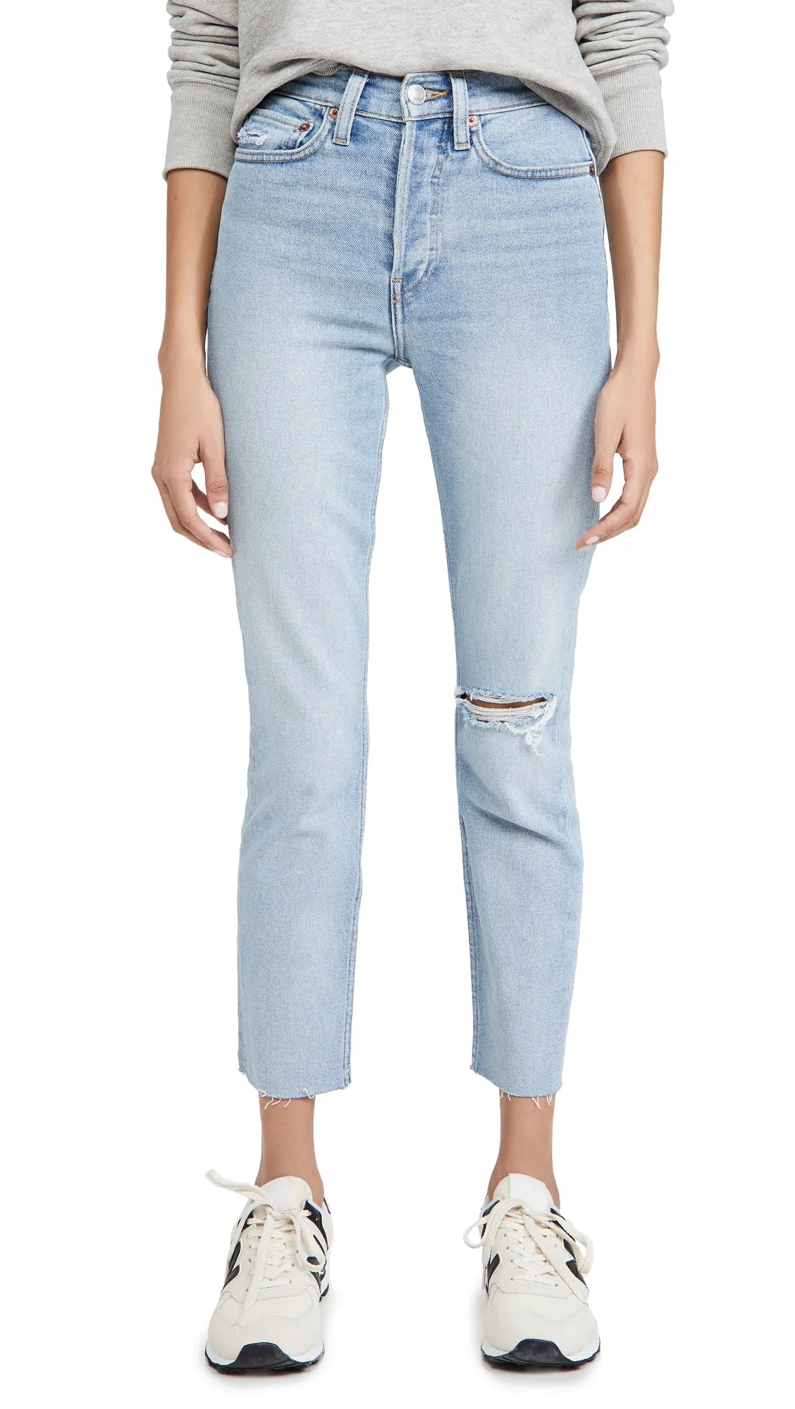 90s High Rise Ankle Crop Jeans