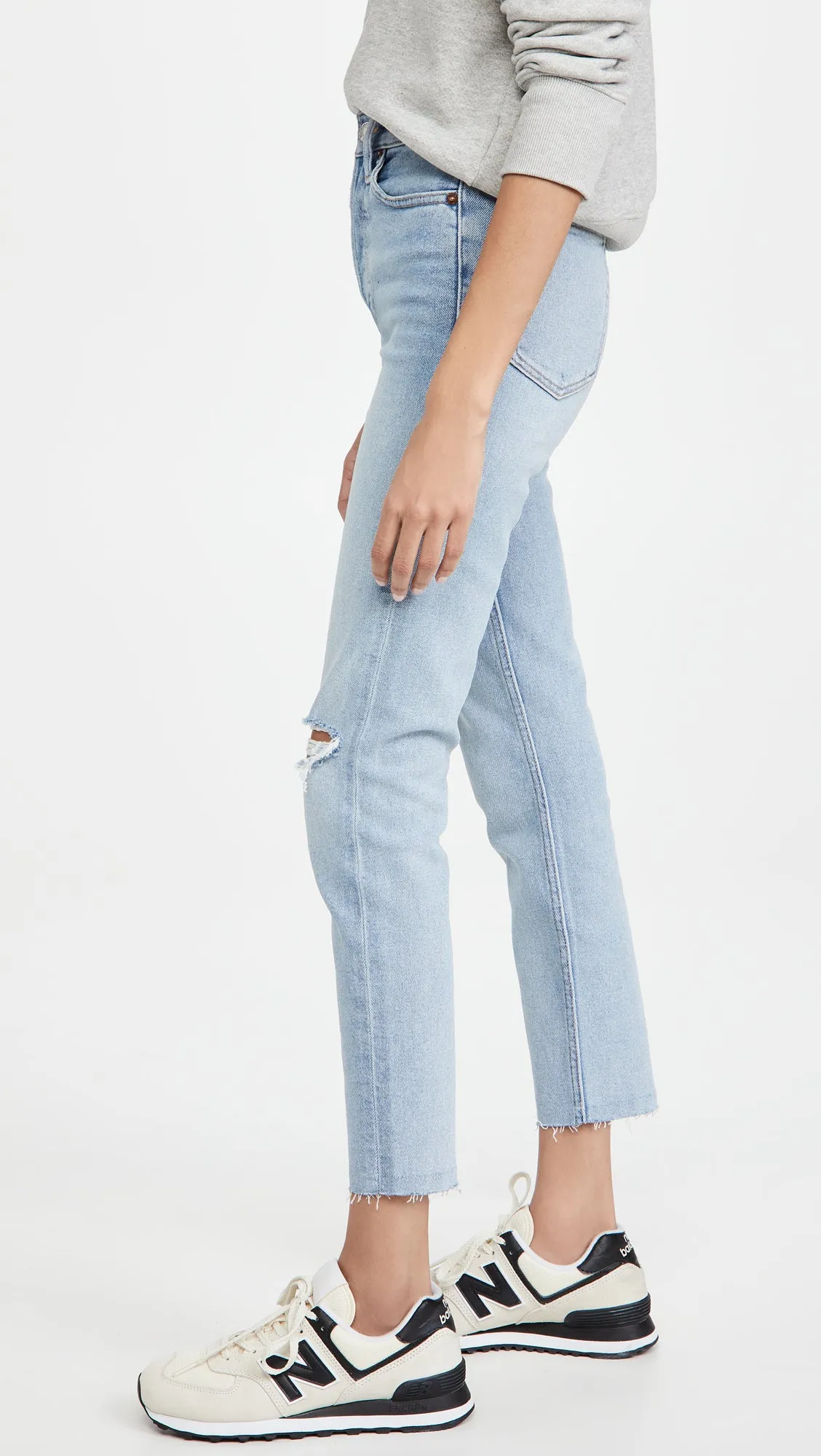 90s High Rise Ankle Crop Jeans