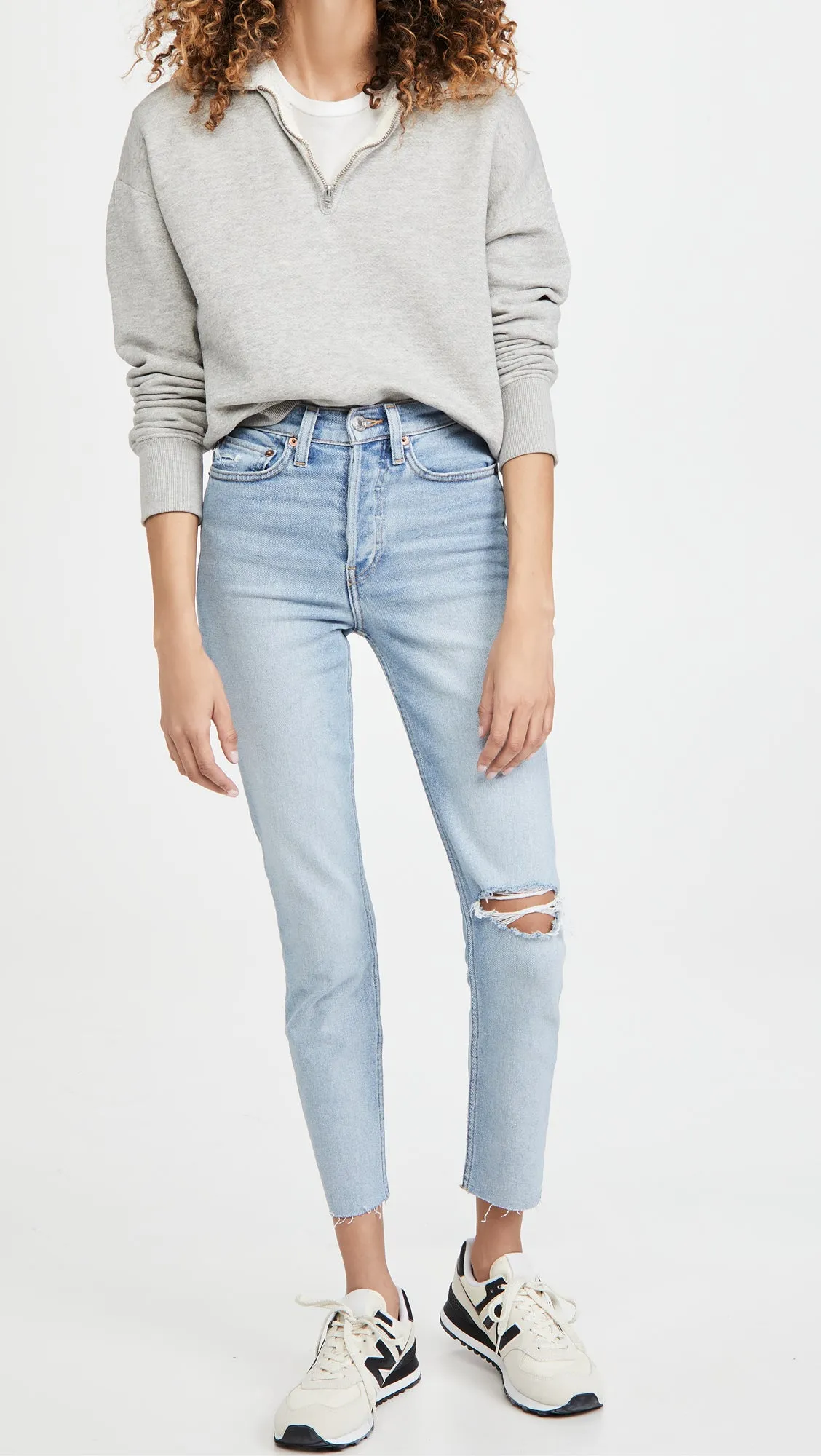 90s High Rise Ankle Crop Jeans