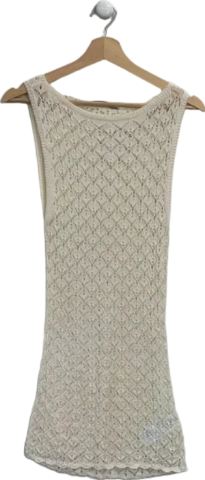 Abercrombie & Fitch White Lace Crochet Sleeveless Top XXS