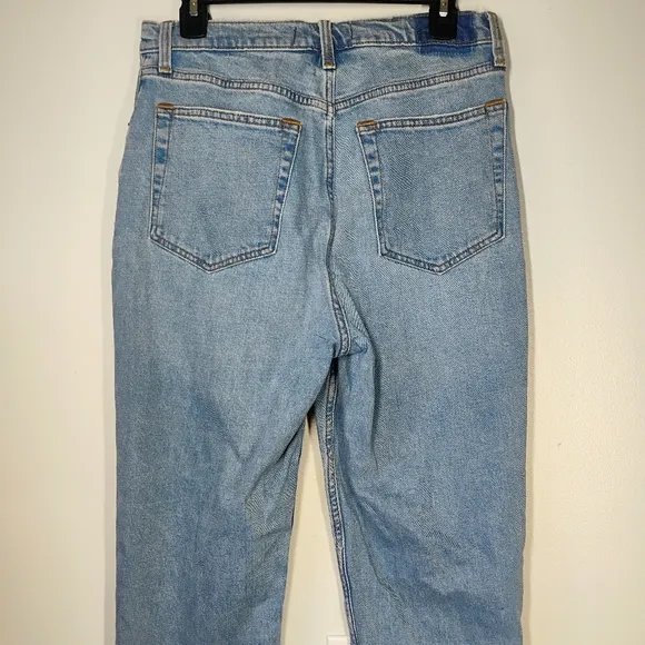 Abercrombie &amp; Fitch 90s Slim Straight Ultra High Rise Jeans Crossover Button 30