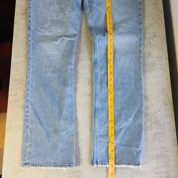 Abercrombie &amp; Fitch 90s Slim Straight Ultra High Rise Jeans Crossover Button 30