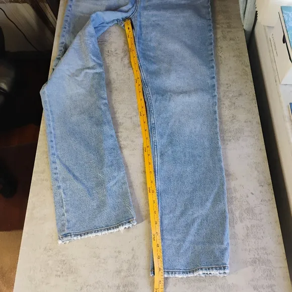 Abercrombie &amp; Fitch 90s Slim Straight Ultra High Rise Jeans Crossover Button 30