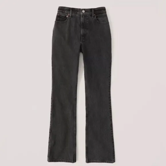 Abercrombie &amp; Fitch NWOT The ‘70s Vintage Flare Ultra High Rise Black 27/4 Short