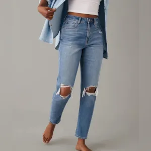 AE Ripped Mom Jean, in the color Cool Classic, Size 16, NWOT