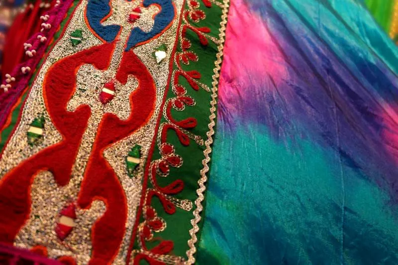 Afghan Dress In Red Color