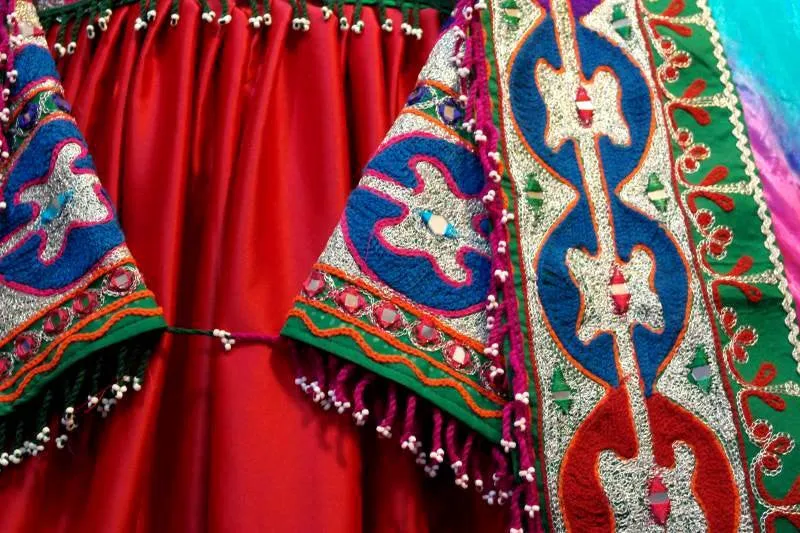 Afghan Dress In Red Color