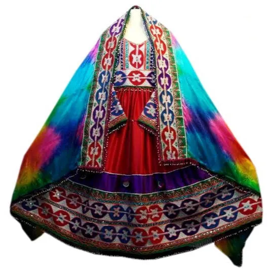 Afghan Dress In Red Color