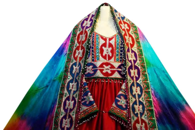 Afghan Dress In Red Color