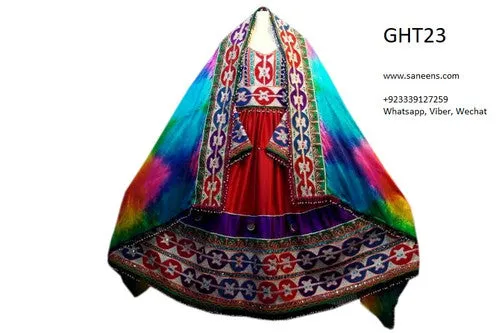 Afghan Dress In Red Color