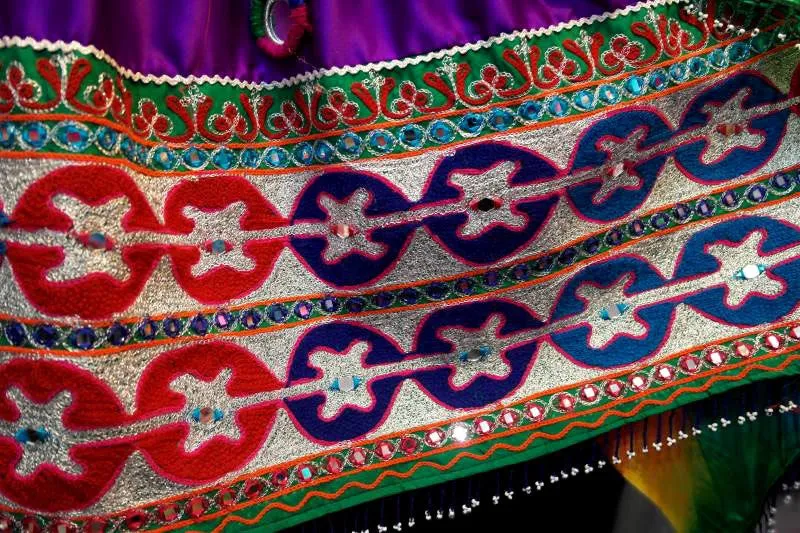 Afghan Dress In Red Color
