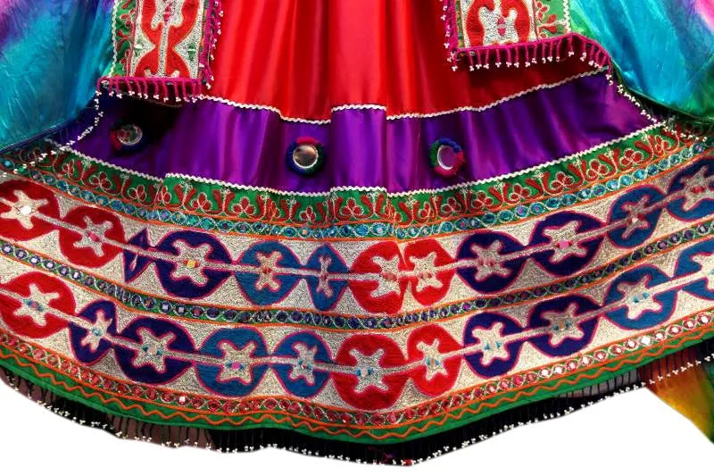 Afghan Dress In Red Color