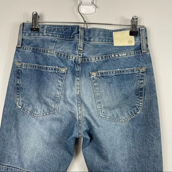 AG Adriano Goldschmied EX BOYFRIEND SLIM Slouchy PatchWork Distressed Jeans 24