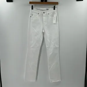 AG Adriano Goldschmied Mari High Rise Slim Straight Jeans - White - 23 - NWT