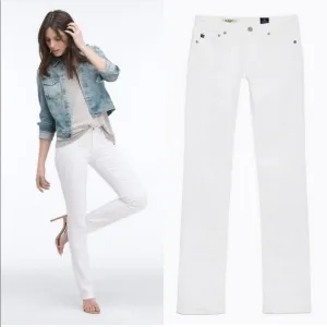 AG Adriano Goldschmied The Ballad Slim Boot Jeans Coastal Grandma White Size 29R