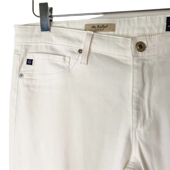 AG Adriano Goldschmied The Ballad Slim Boot Jeans Coastal Grandma White Size 29R