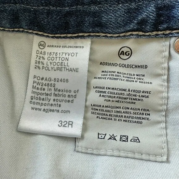 AGOLDE Ex-Boyfriend Slouchy Slim Cropped Jeans, size 32