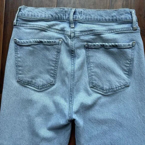 AGOLDE Jeans Nico High Rise Slim Fit Light Wash Organic Cotton Denim Stretch 28