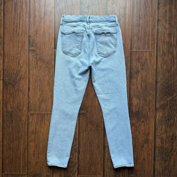 AGOLDE Jeans Nico High Rise Slim Fit Light Wash Organic Cotton Denim Stretch 28