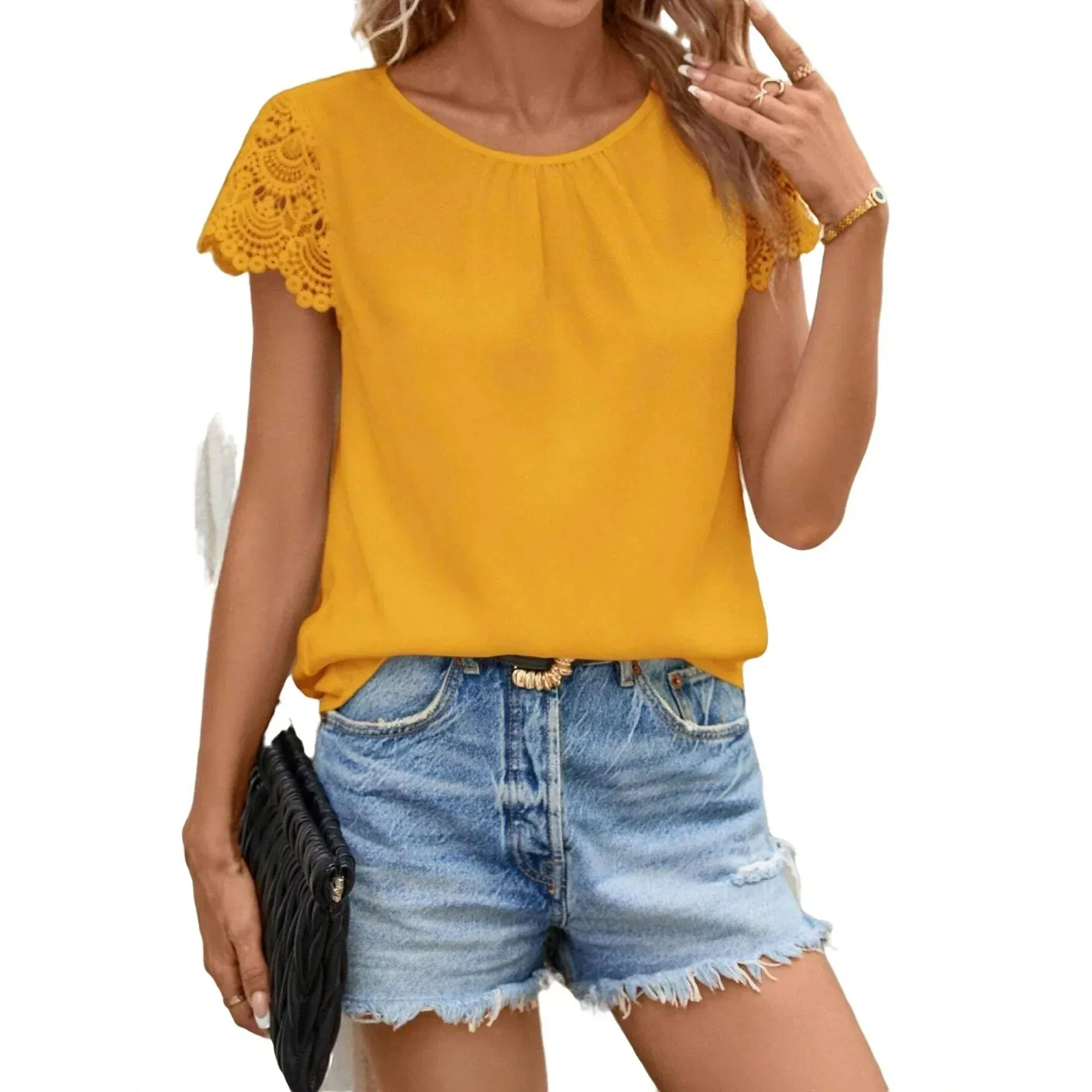 Alegría® | Women'S Chic Lace Sleeve Blouse Trendy