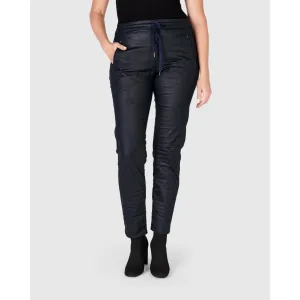 Alembika Pant, Snake Iconic Stretch, Metallic Navy S, M & XL