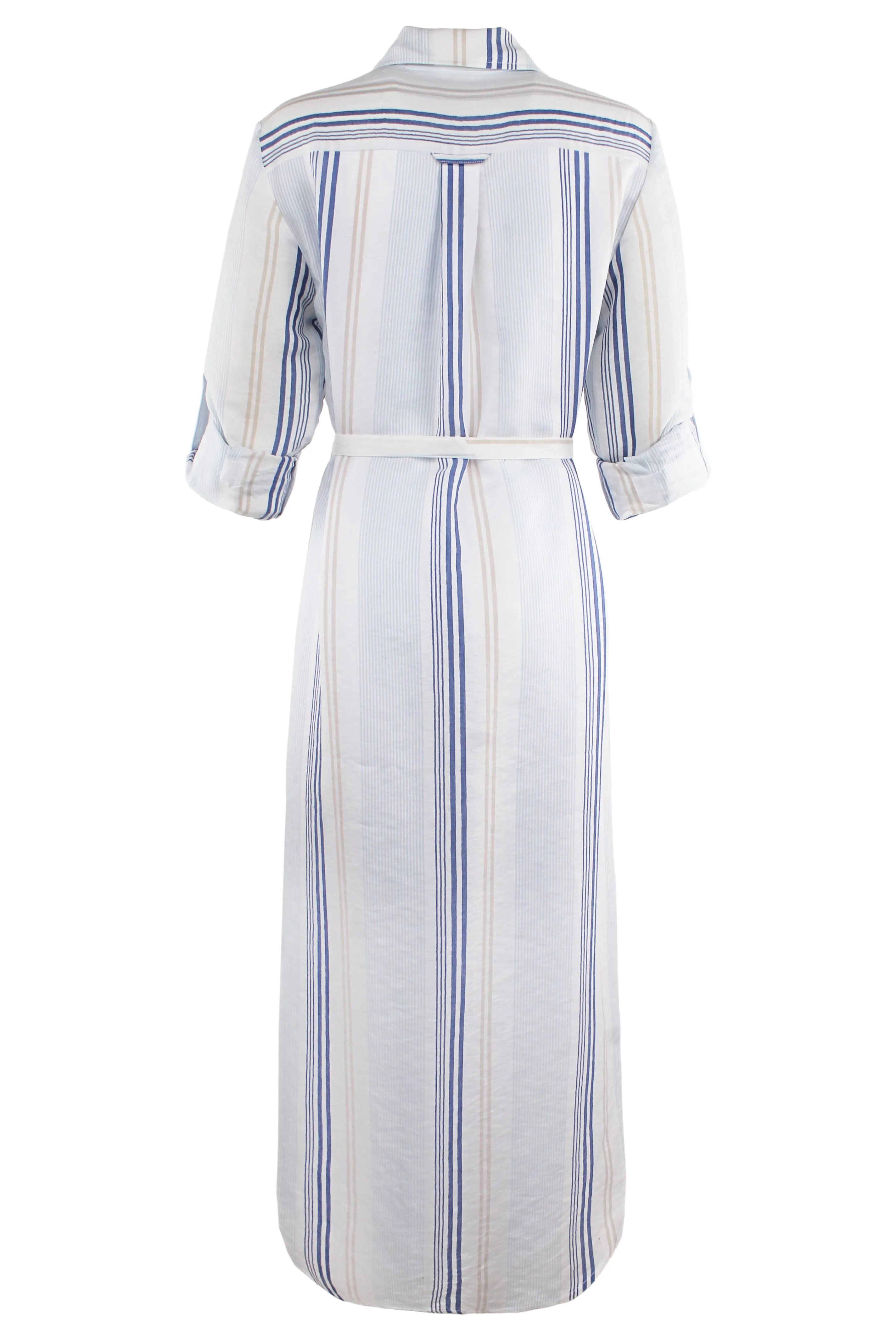 Alex Long Shirtdress Blue Voile Stripe