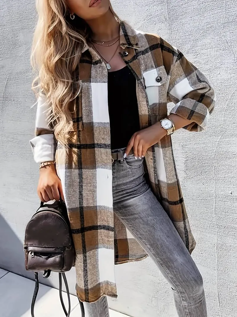 Alice - Kariertes Hemd Jacken Mantel
