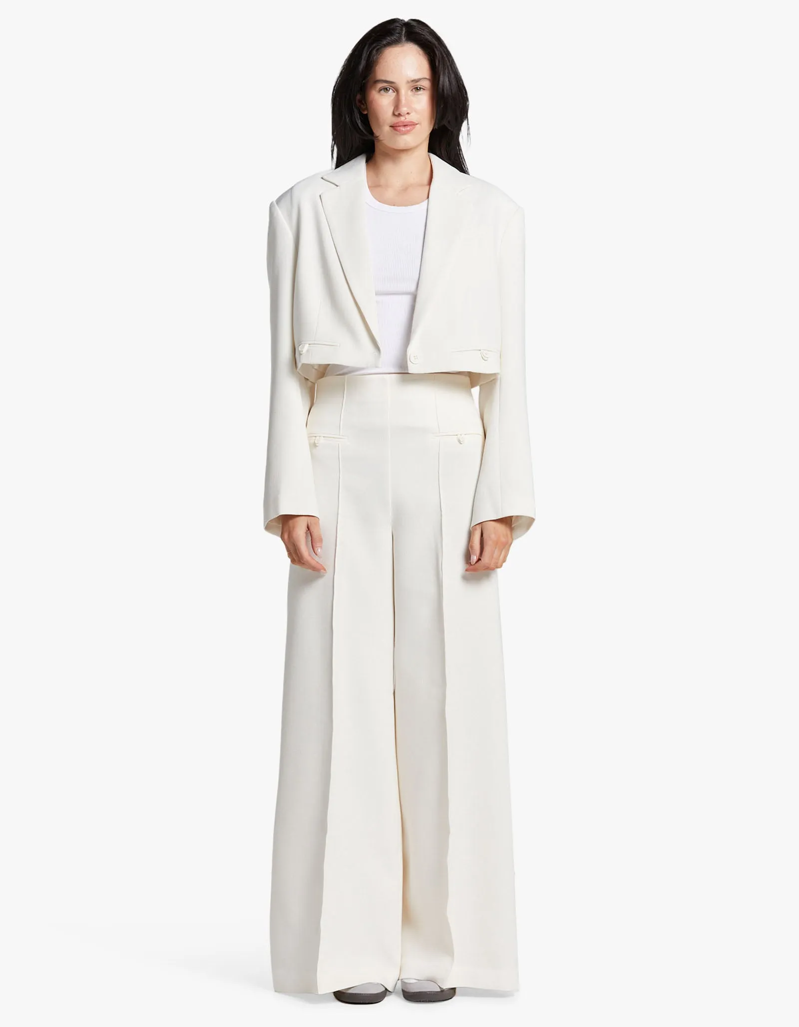Amura Crop Blazer - Cream