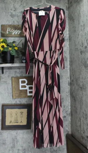 Anne Klein Womens Mesh Printed Puff-Sleeve Maxi Dress Anne Combo Red 2XL