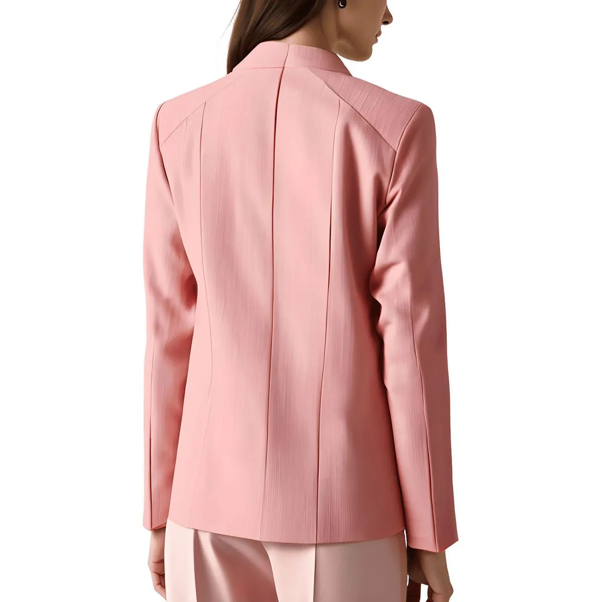 Anne Klein Womens Textured  One-Button Blazer