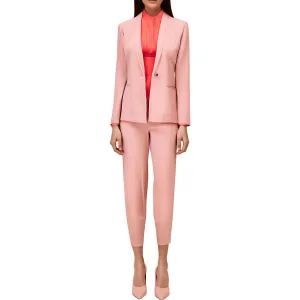 Anne Klein Womens Textured  One-Button Blazer