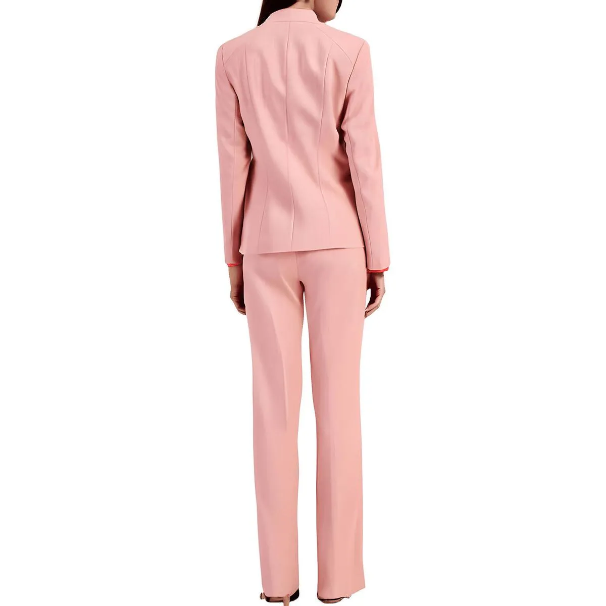 Anne Klein Womens Textured  One-Button Blazer